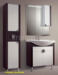 Belux Анталия 80 комплект мебели для ванной комнаты белый венге