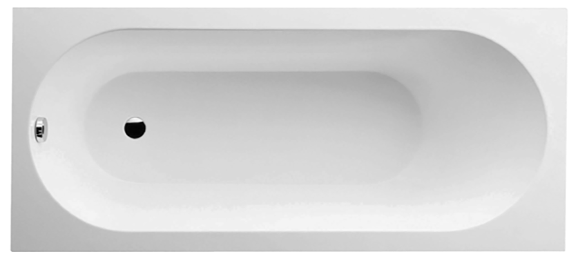 Ванна квариловая Villeroy&Boch Oberon 160x75 UBQ160OBE2V-01 с ножками,  без отв. перелива, белая