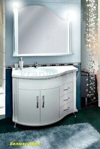 Belux Ария 110 комплект мебели для ванной комнаты левый