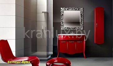 Belux Бриз 105 бордовый набор мебели для ванной комнаты