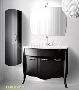 Belux Бриз 105 черный комплект мебели для ванной комнаты
