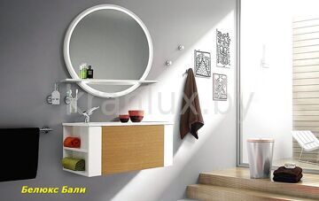 Belux Бали комплект мебели для ванной комнаты белый-молочный дуб 61