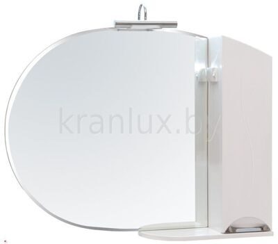 Аква Родос Глория ZGLP(L) 105 Шкаф настенный с зеркалом в к-те с подсветкой ANDREA белый левый