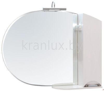 Аква Родос Глория ZGLP(R) 105 Шкаф настенный с зеркалом в к-те с подсветкой ANDREA белый правый