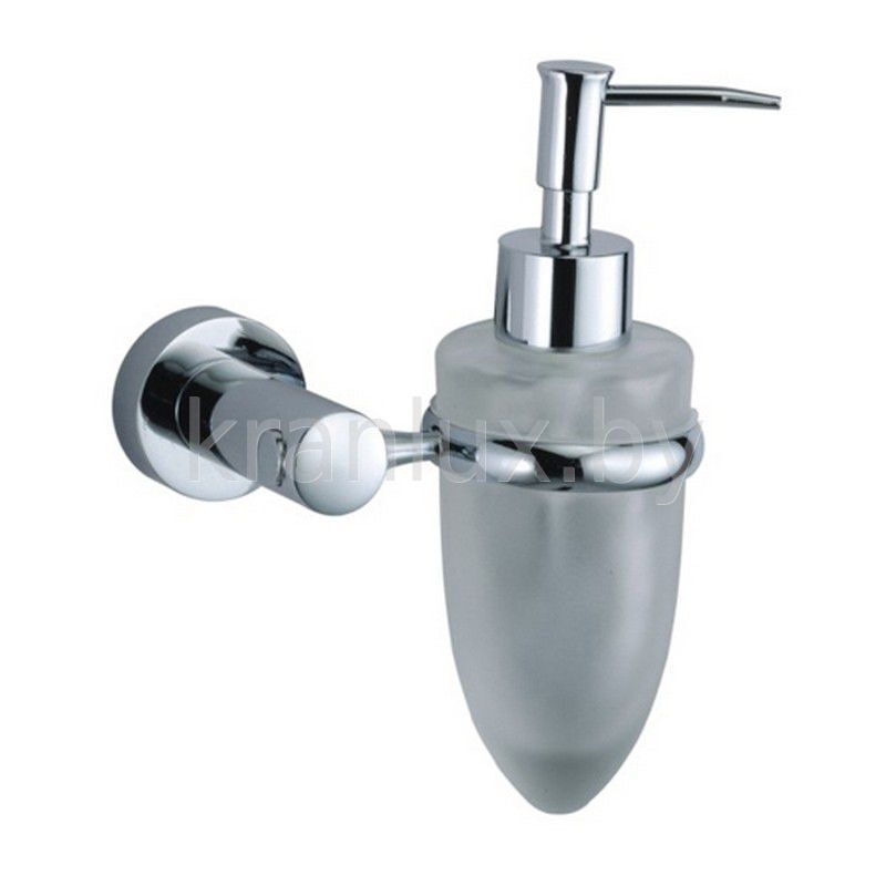 Дозатор для жидкого мыла, матовое стекло, хром Wasser Kraft Donau K-9499