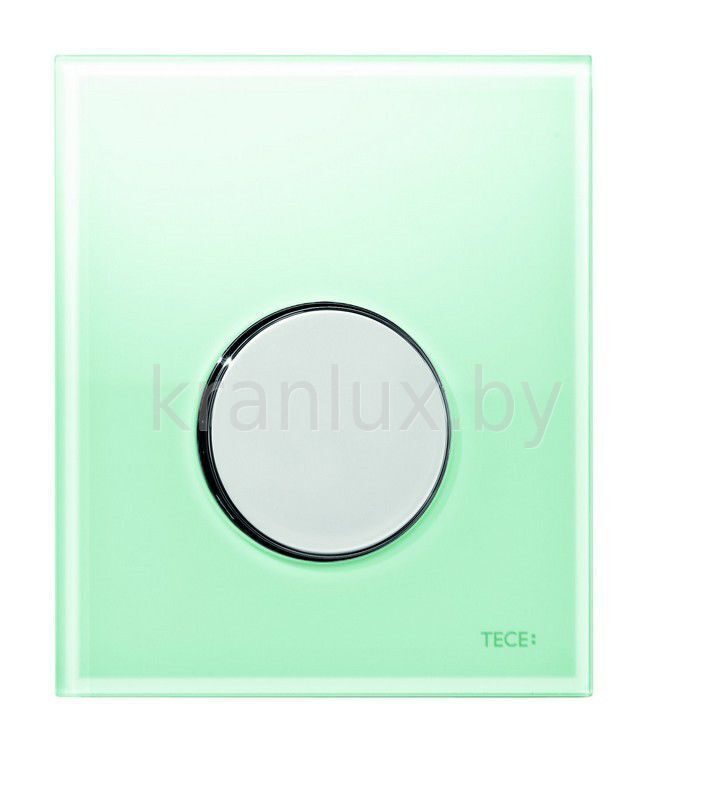TECE TECEloop 9.242.653 Панель (кнопка) смыва для инсталляции писсуара, стекло зеленое, клавиши хром глянцевый
