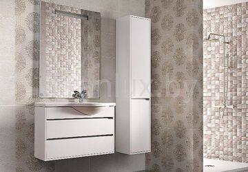 Belux Лира 80 комплект мебели для ванной комнаты подвесной