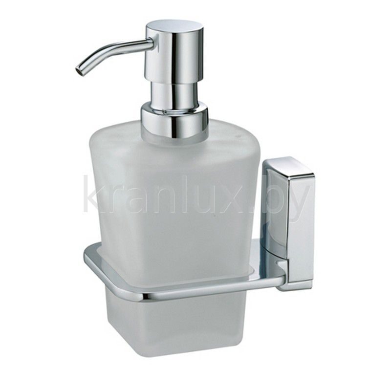 Дозатор для жидкого мыла, матовое стекло, хром Wasser Kraft Leinf K-5099