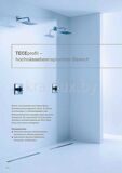 Монтаж душевой кабины скрытого монтажа из профиля TECEprofil в интерьере ванной фото