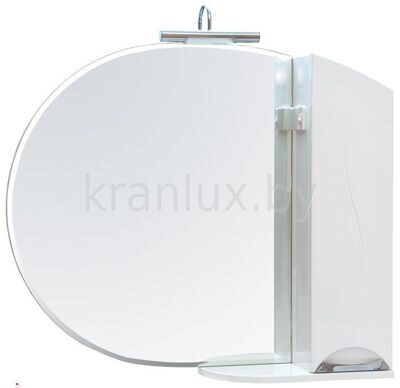 Аква Родос Глория ZGLP(R) 95 Шкаф настенный с зеркалом в к-те с подсветкой ANDREA белый правый