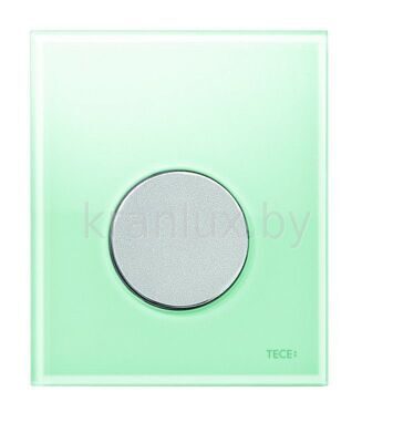TECE TECEloop 9.242.652 Панель (кнопка) смыва для инсталляции писсуара, стекло зеленое, клавиши хром матовый