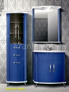Belux Ария 80 комплект мебели для ванной комнаты синий 2