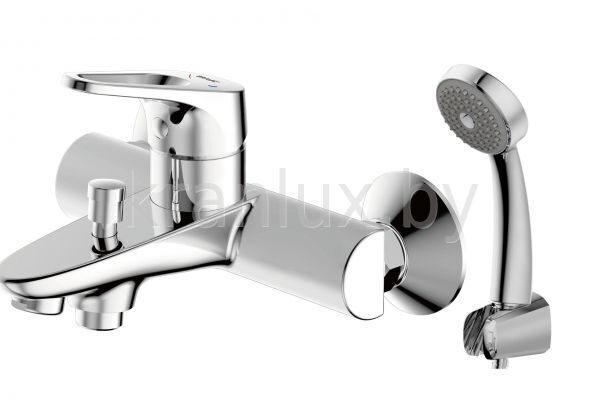 Смеситель для ванны с коротким изливом с аксессуарами Bravat Drop-D F648162C-B-RUS