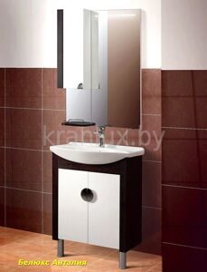 Belux Анталия 60 комплект мебели для ванной комнаты белый венге