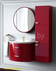Belux Версаль 80 комплект мебели для ванной комнаты бордовый