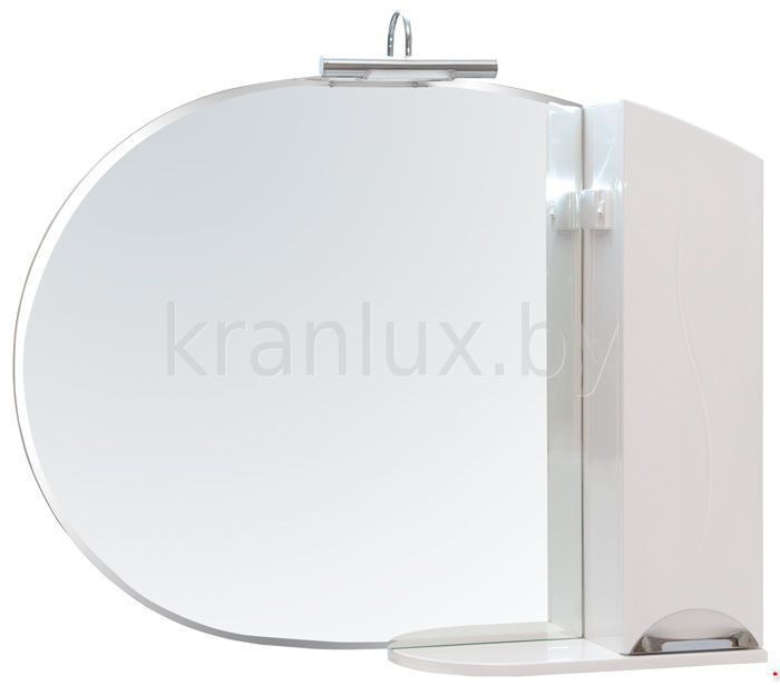 Аква Родос Глория ZGLP(R) 105 Шкаф настенный с зеркалом в к-те с подсветкой ANDREA белый правый