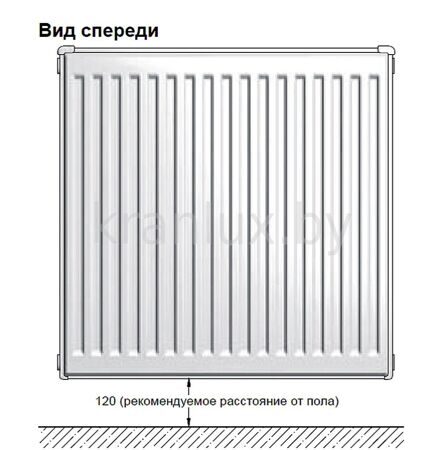 Панельный радиатор Logatrend C-Profil Будерус вид спереди Панельный радиатор Logatrend C-Profil Будерус вид спереди